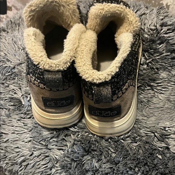 Cozy Black Denny Faux Fur Lined Denny Hey Dude Booties - Picture 3 of 5